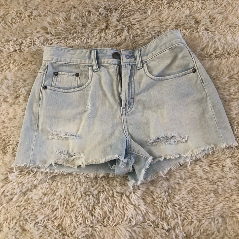 BP Light wash high waist jean shorts